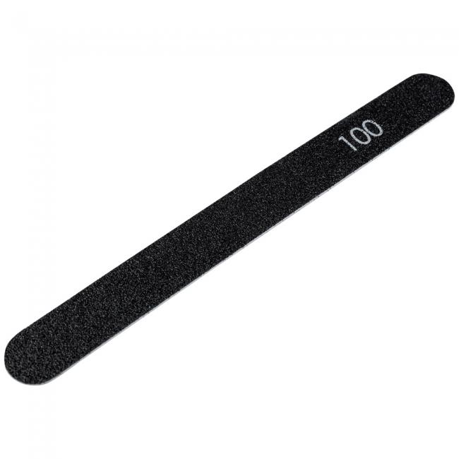 №183 Replaceable File for Straight Base 100 Grit (Color: Black, Size 178/19 mm), 25pcs/pack